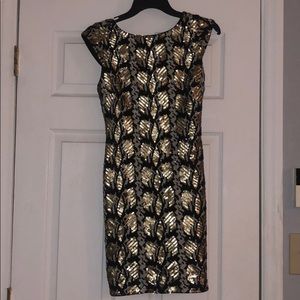 Black and gold formal guess dress